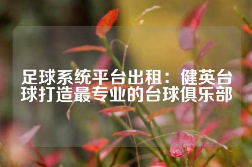 足球系统平台出租：健英台球打造最专业的台球俱乐部