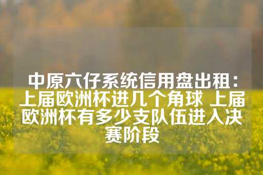 中原六仔系统信用盘出租：上届欧洲杯进几个角球 上届欧洲杯有多少支队伍进入决赛阶段-第1张图片-皇冠信用盘出租