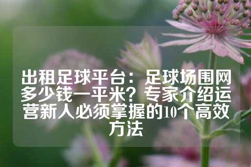 出租足球平台：足球场围网多少钱一平米？专家介绍运营新人必须掌握的10个高效方法