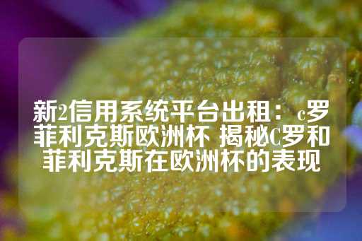 新2信用系统平台出租：c罗菲利克斯欧洲杯 揭秘C罗和菲利克斯在欧洲杯的表现-第1张图片-皇冠信用盘出租