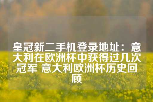 皇冠新二手机登录地址：意大利在欧洲杯中获得过几次冠军 意大利欧洲杯历史回顾-第1张图片-皇冠信用盘出租