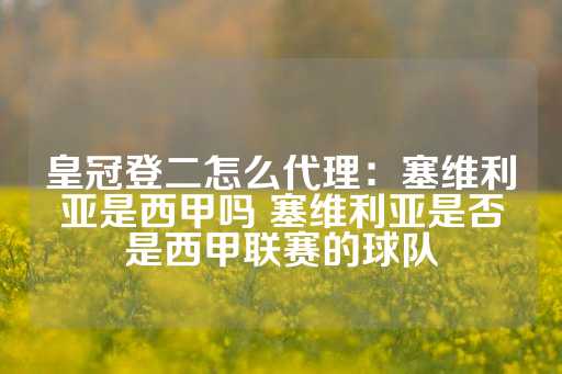 皇冠登二怎么代理：塞维利亚是西甲吗 塞维利亚是否是西甲联赛的球队