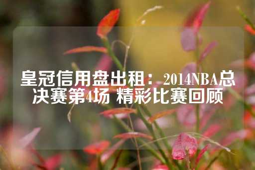 皇冠信用盘出租：2014NBA总决赛第4场 精彩比赛回顾