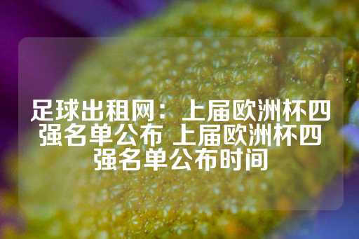 足球出租网：上届欧洲杯四强名单公布 上届欧洲杯四强名单公布时间