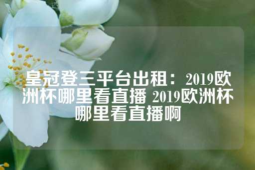 皇冠登三平台出租：2019欧洲杯哪里看直播 2019欧洲杯哪里看直播啊