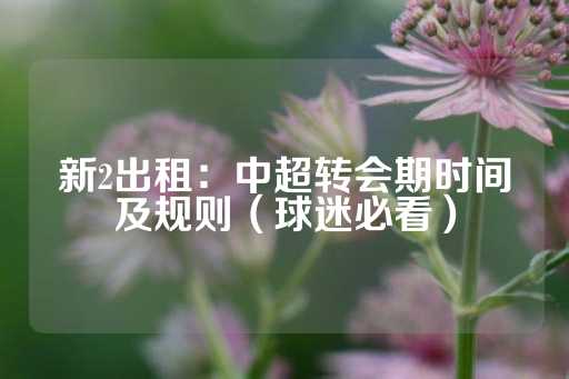 新2出租：中超转会期时间及规则（球迷必看）-第1张图片-皇冠信用盘出租