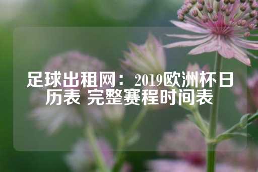 足球出租网：2019欧洲杯日历表 完整赛程时间表-第1张图片-皇冠信用盘出租