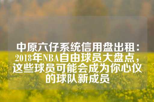 中原六仔系统信用盘出租：2018年NBA自由球员大盘点，这些球员可能会成为你心仪的球队新成员