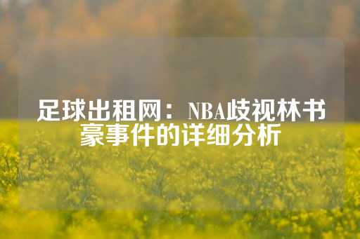 足球出租网：NBA歧视林书豪事件的详细分析-第1张图片-皇冠信用盘出租