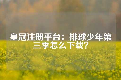 皇冠注册平台：排球少年第三季怎么下载？