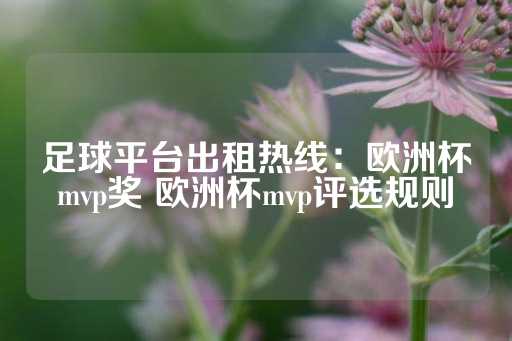 足球平台出租热线：欧洲杯mvp奖 欧洲杯mvp评选规则