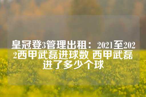 皇冠登3管理出租：2021至2022西甲武磊进球数 西甲武磊进了多少个球-第1张图片-皇冠信用盘出租