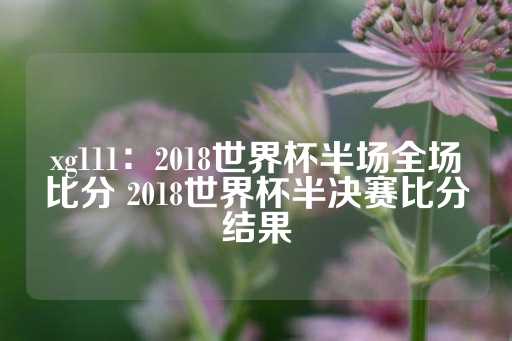 xg111：2018世界杯半场全场比分 2018世界杯半决赛比分结果-第1张图片-皇冠信用盘出租