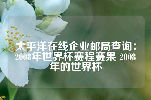 太平洋在线企业邮局查询：2008年世界杯赛程赛果 2008年的世界杯-第1张图片-皇冠信用盘出租