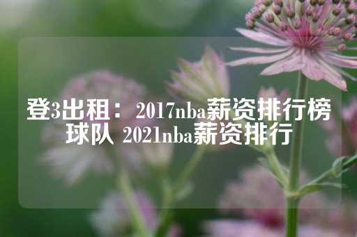 登3出租：2017nba薪资排行榜球队 2021nba薪资排行-第1张图片-皇冠信用盘出租