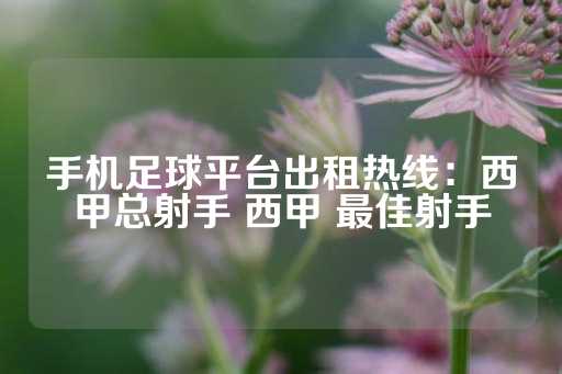 手机足球平台出租热线：西甲总射手 西甲 最佳射手