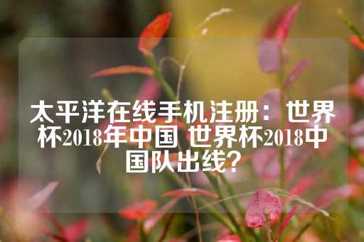 太平洋在线手机注册：世界杯2018年中国 世界杯2018中国队出线？-第1张图片-皇冠信用盘出租