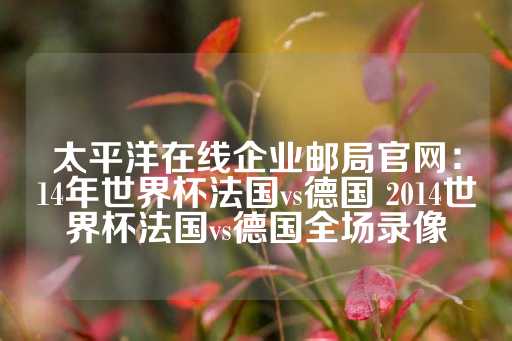 太平洋在线企业邮局官网：14年世界杯法国vs德国 2014世界杯法国vs德国全场录像-第1张图片-皇冠信用盘出租