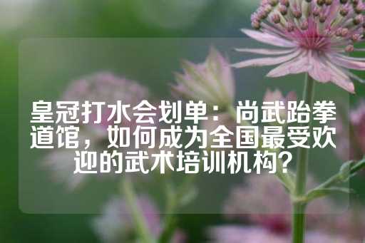 皇冠打水会划单：尚武跆拳道馆，如何成为全国最受欢迎的武术培训机构？-第1张图片-皇冠信用盘出租