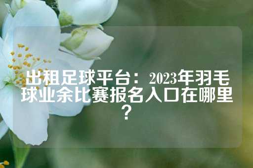 出租足球平台：2023年羽毛球业余比赛报名入口在哪里？