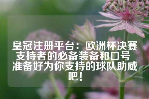 皇冠注册平台：欧洲杯决赛支持者的必备装备和口号 准备好为你支持的球队助威吧！-第1张图片-皇冠信用盘出租