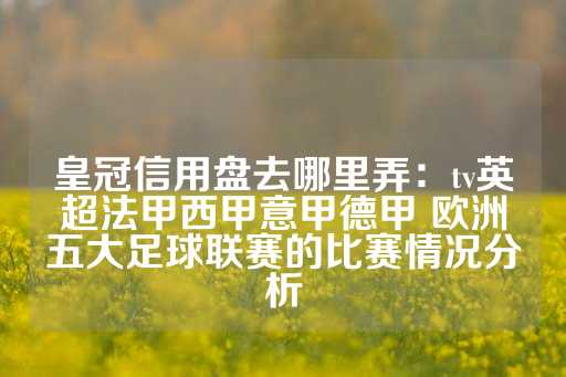 皇冠信用盘去哪里弄：tv英超法甲西甲意甲德甲 欧洲五大足球联赛的比赛情况分析