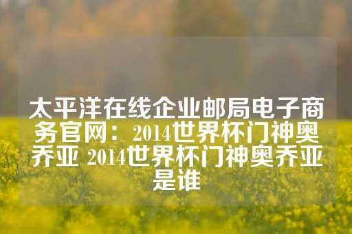 太平洋在线企业邮局电子商务官网：2014世界杯门神奥乔亚 2014世界杯门神奥乔亚是谁