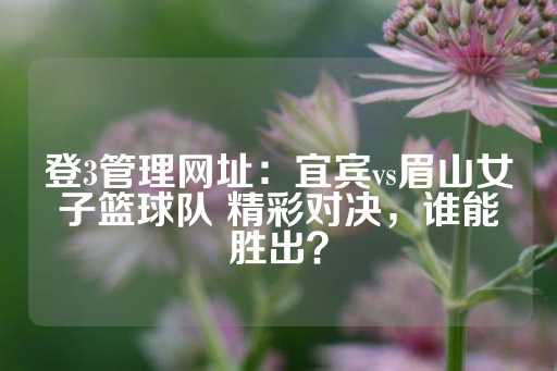 登3管理网址：宜宾vs眉山女子篮球队 精彩对决，谁能胜出？