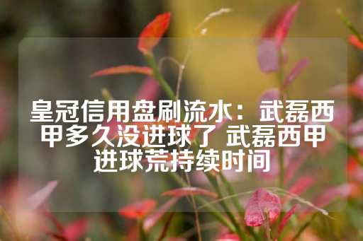 皇冠信用盘刷流水：武磊西甲多久没进球了 武磊西甲进球荒持续时间