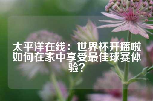 太平洋在线：世界杯开播啦如何在家中享受最佳球赛体验？-第1张图片-皇冠信用盘出租