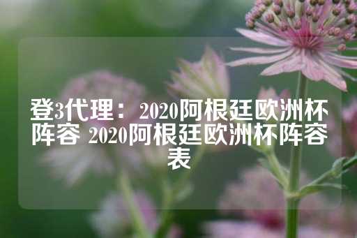 登3代理：2020阿根廷欧洲杯阵容 2020阿根廷欧洲杯阵容表