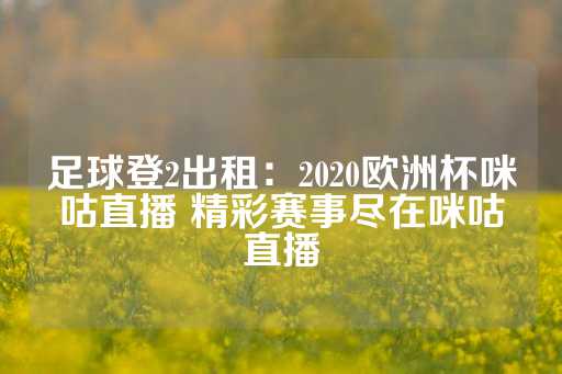 足球登2出租：2020欧洲杯咪咕直播 精彩赛事尽在咪咕直播