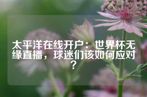 太平洋在线开户：世界杯无缘直播，球迷们该如何应对？