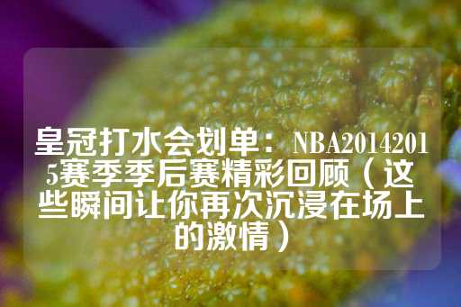 皇冠打水会划单：NBA20142015赛季季后赛精彩回顾（这些瞬间让你再次沉浸在场上的激情）