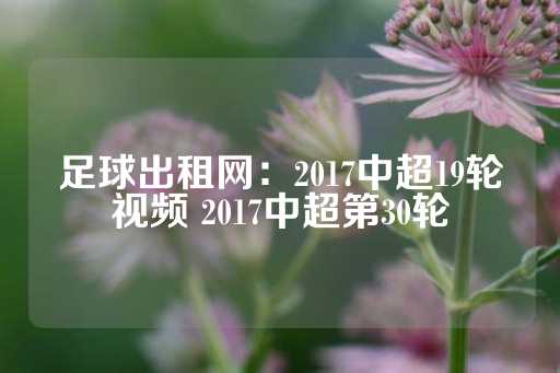 足球出租网：2017中超19轮视频 2017中超第30轮-第1张图片-皇冠信用盘出租