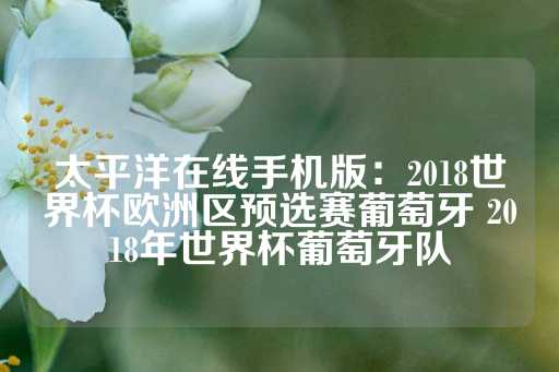 太平洋在线手机版：2018世界杯欧洲区预选赛葡萄牙 2018年世界杯葡萄牙队