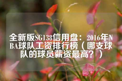 全新版SG138信用盘：2016年NBA球队工资排行榜（哪支球队的球员薪资最高？）-第1张图片-皇冠信用盘出租