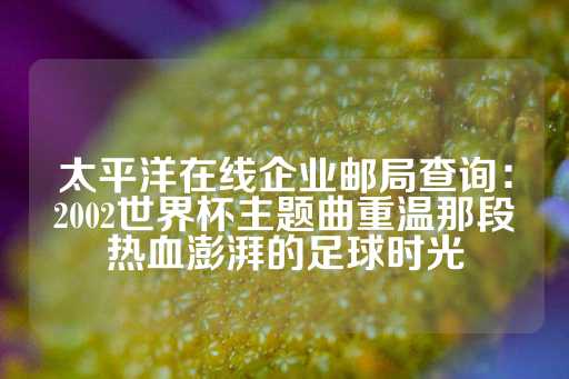 太平洋在线企业邮局查询：2002世界杯主题曲重温那段热血澎湃的足球时光