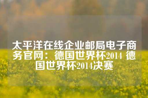 太平洋在线企业邮局电子商务官网：德国世界杯2014 德国世界杯2014决赛