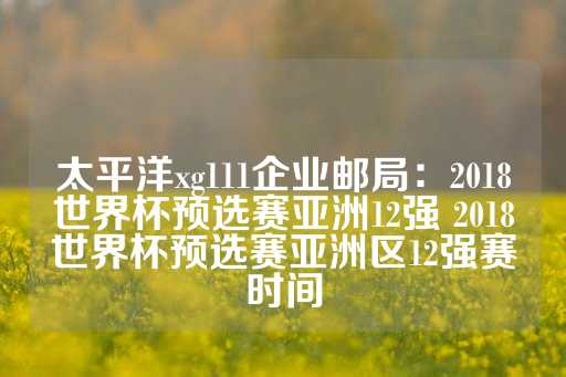 太平洋xg111企业邮局：2018世界杯预选赛亚洲12强 2018世界杯预选赛亚洲区12强赛时间-第1张图片-皇冠信用盘出租