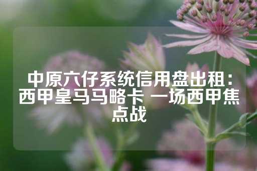 中原六仔系统信用盘出租：西甲皇马马略卡 一场西甲焦点战