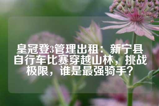 皇冠登3管理出租：新宁县自行车比赛穿越山林，挑战极限，谁是最强骑手？