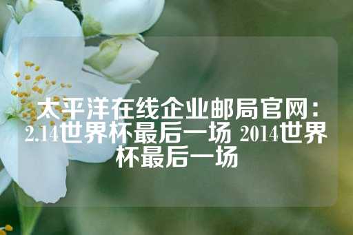 太平洋在线企业邮局官网：2.14世界杯最后一场 2014世界杯最后一场-第1张图片-皇冠信用盘出租