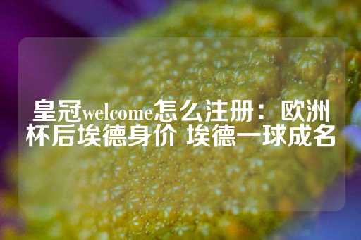 皇冠welcome怎么注册：欧洲杯后埃德身价 埃德一球成名-第1张图片-皇冠信用盘出租