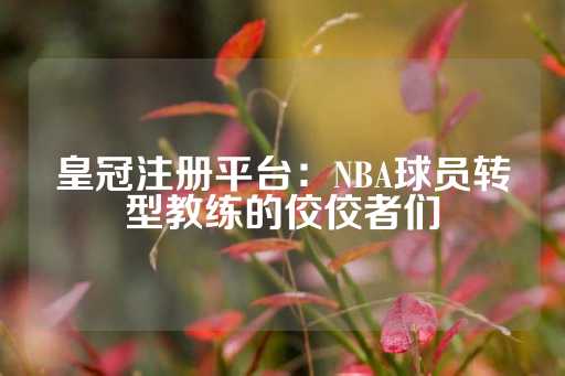 皇冠注册平台：NBA球员转型教练的佼佼者们-第1张图片-皇冠信用盘出租