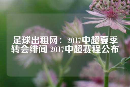 足球出租网：2017中超夏季转会绯闻 2017中超赛程公布-第1张图片-皇冠信用盘出租