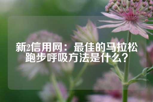 新2信用网：最佳的马拉松跑步呼吸方法是什么？-第1张图片-皇冠信用盘出租