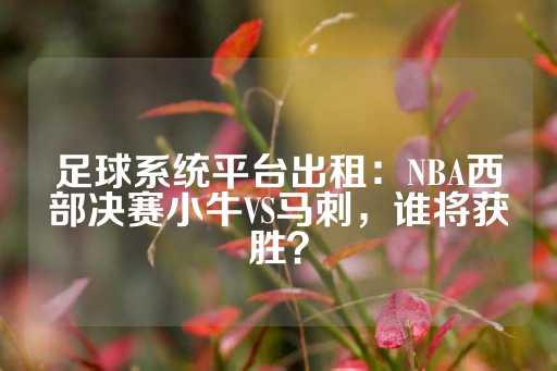 足球系统平台出租：NBA西部决赛小牛VS马刺，谁将获胜？-第1张图片-皇冠信用盘出租