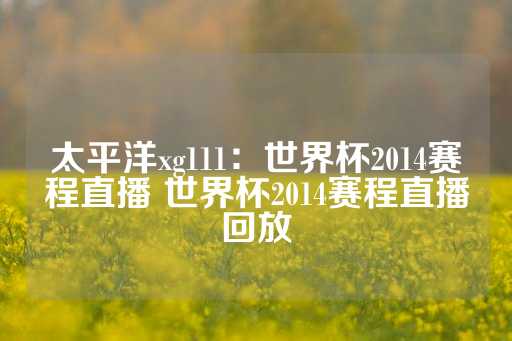 太平洋xg111：世界杯2014赛程直播 世界杯2014赛程直播回放