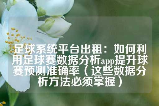 足球系统平台出租：如何利用足球赛数据分析app提升球赛预测准确率（这些数据分析方法必须掌握）